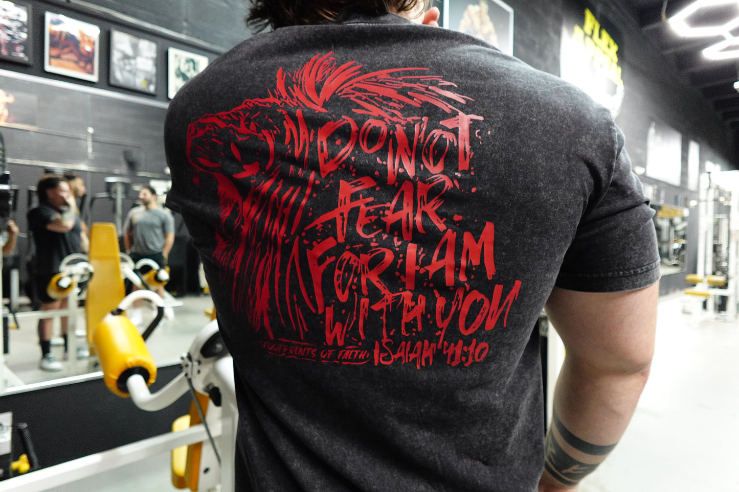 ISAIAH 41:10 OVERSIZED T-SHIRT - ACID WASH BLACK