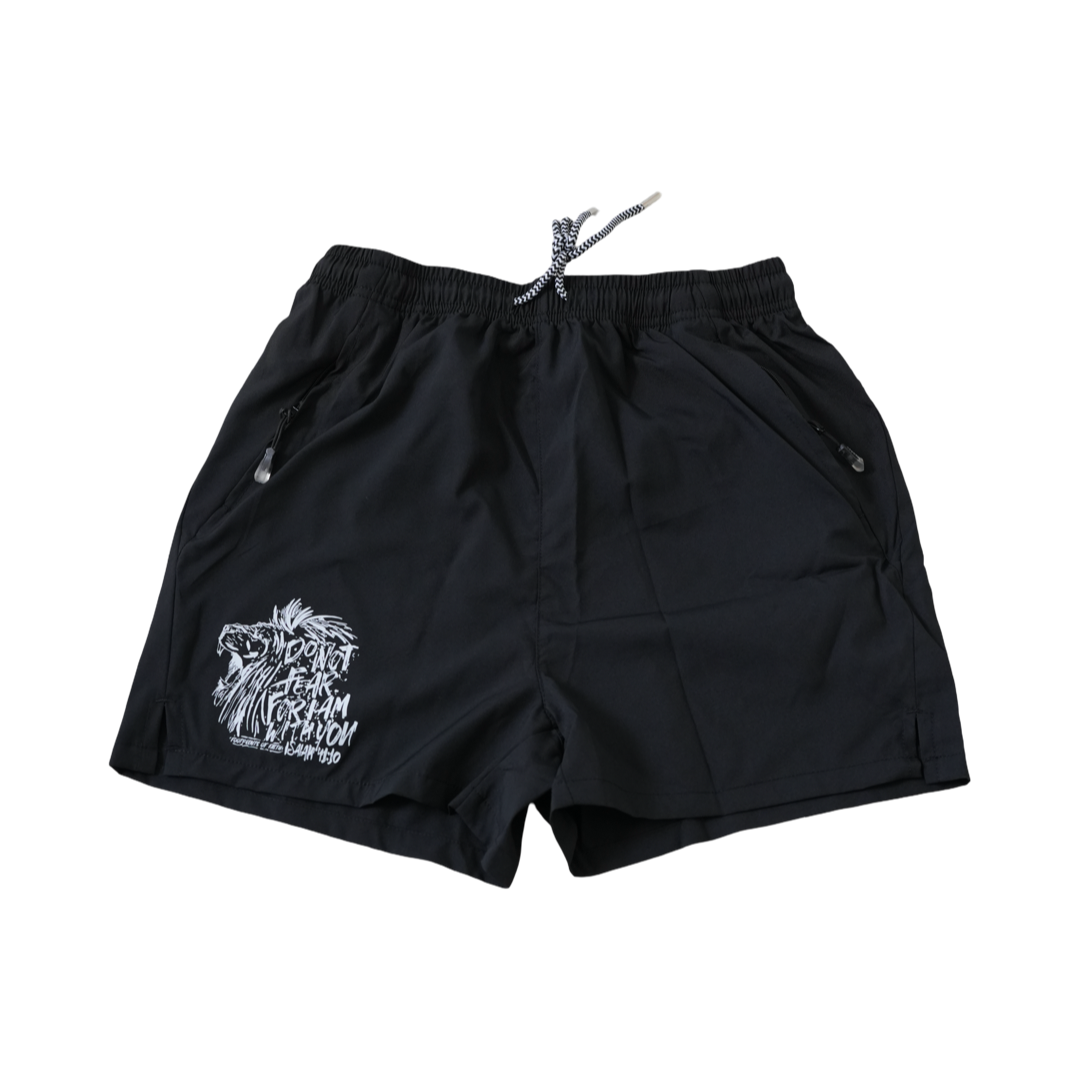 ISAIAH 41:10 ACTIVEWEAR SHORTS - BLACK