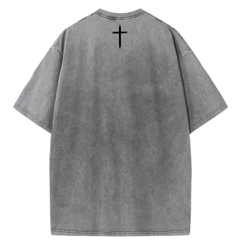 ACID WASH OVERSIZED T - GREY