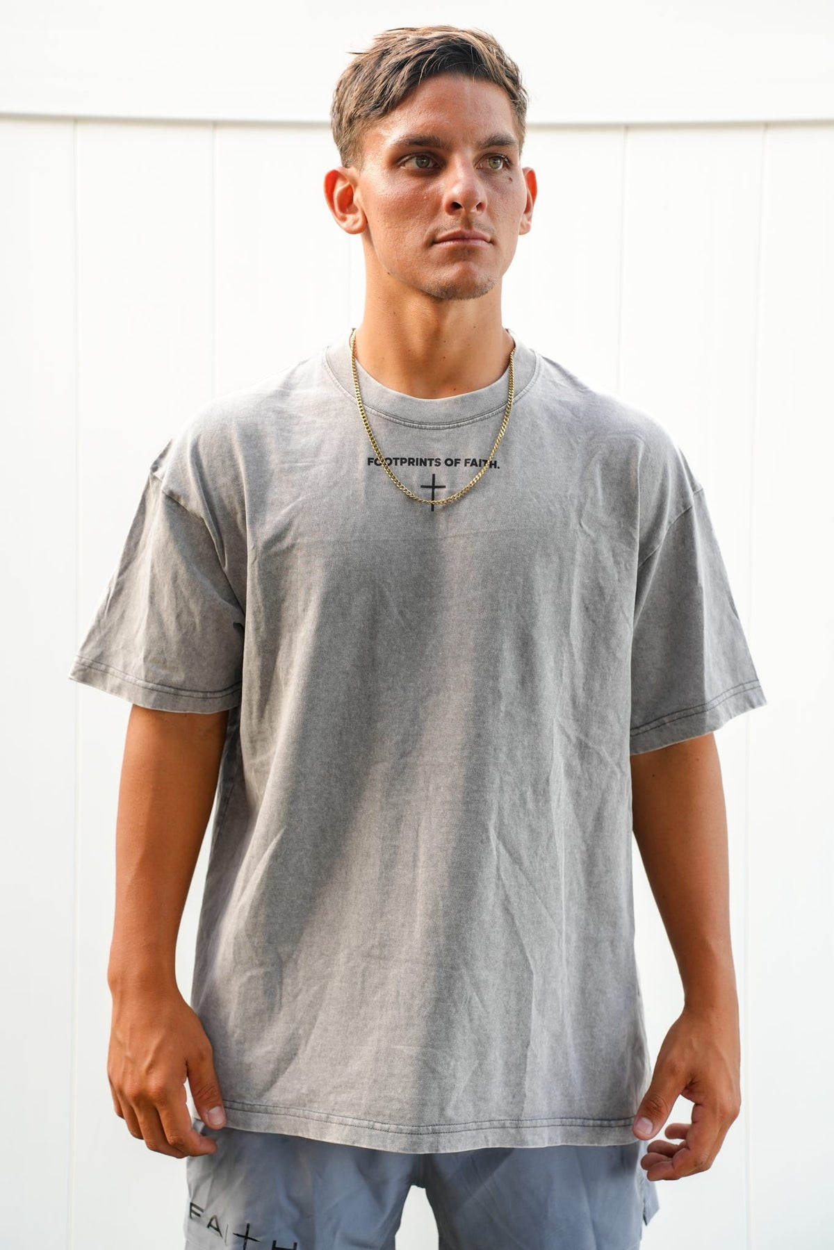 Acid Wash Tee - Grey