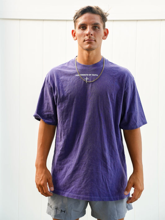 ACID WASH OVERSIZED T - Purple