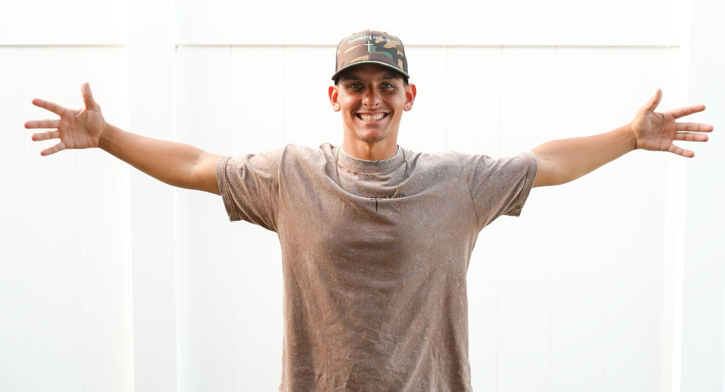 Acid Wash Tee - Brown