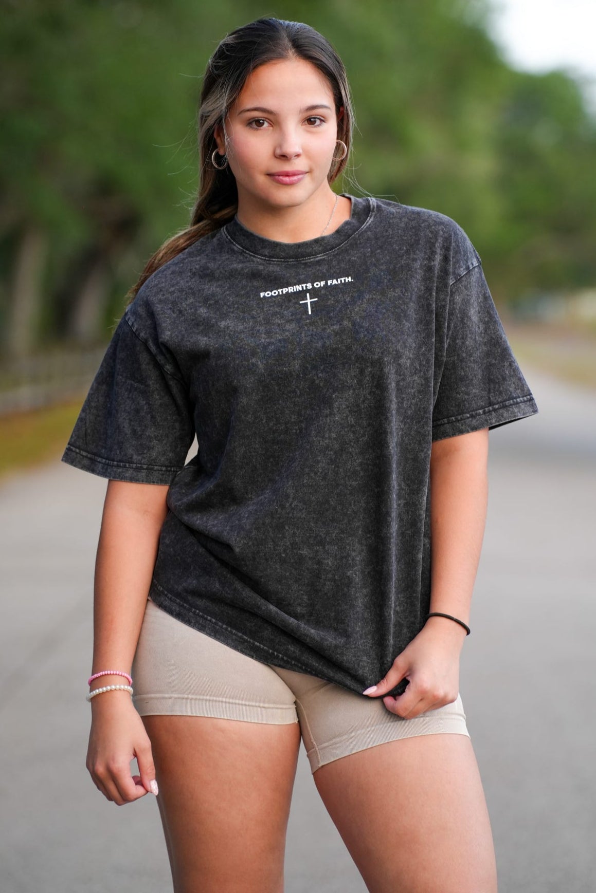 GOD'S PLAN LADIES ACID WASH T