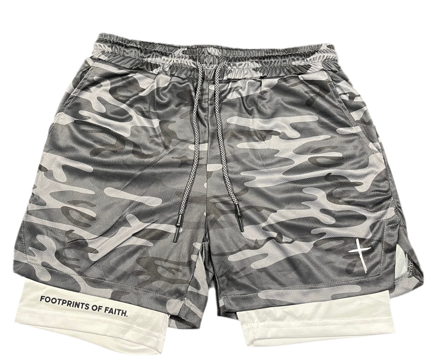 ISAIAH 41:10 COMPRESSION SHORTS - CAMO GREY