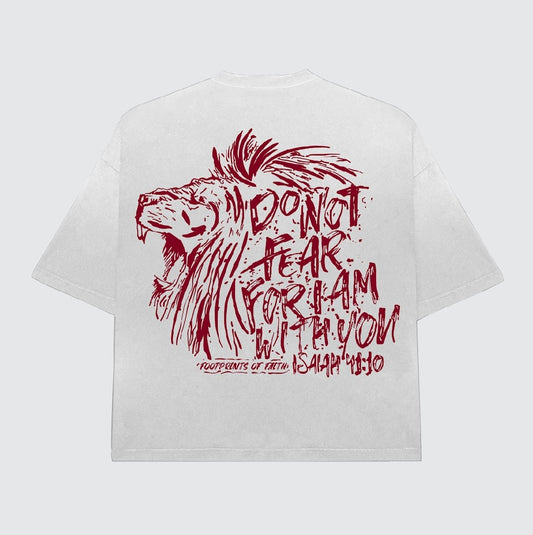 ISAIAH 41:10 ACID WASH OVERSIZED T - White