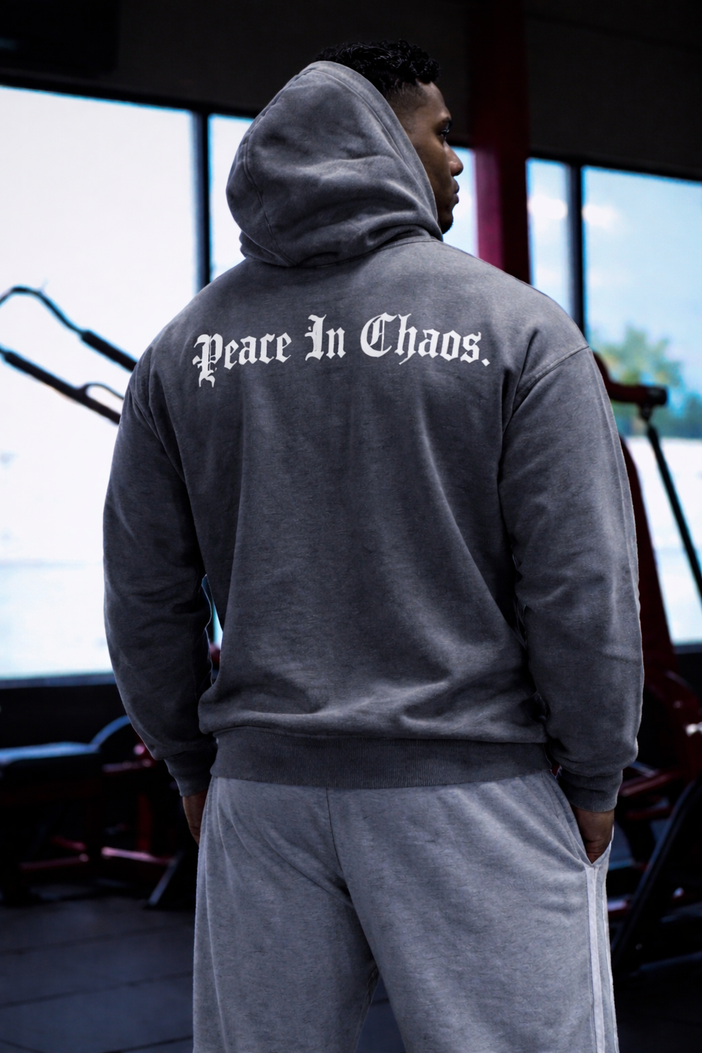 Peace In Chaos Cement Washed Hoodie - Limited Collection