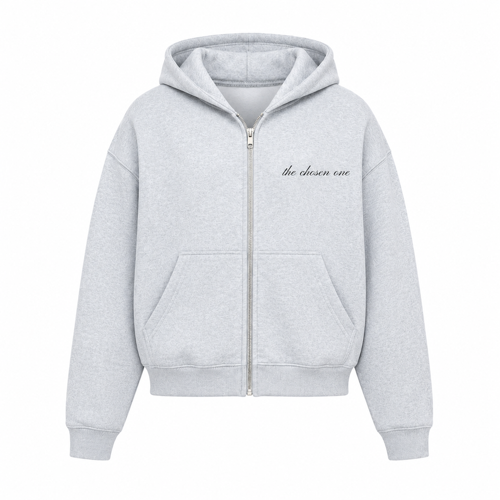"SAVED" FLEECE ZIP UP + SWEATS SET - HEATHER