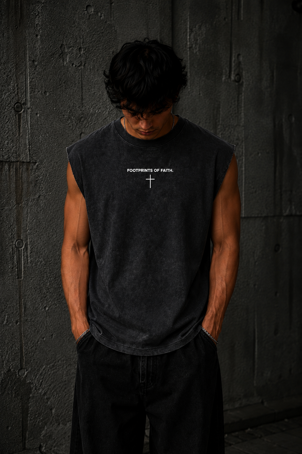 Acid Wash Classic Tank - Black