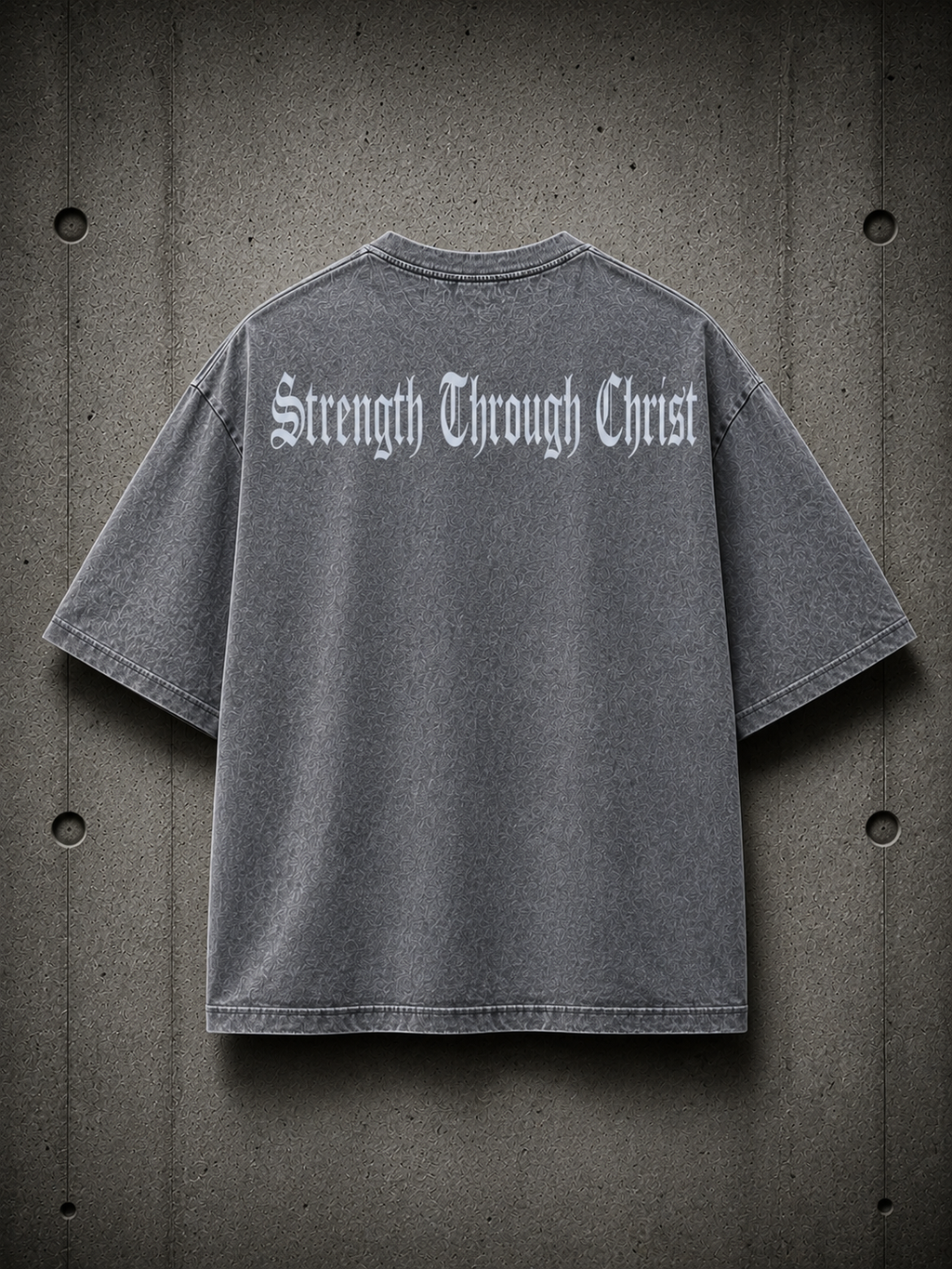 Strength Through Christ Tee - Grey