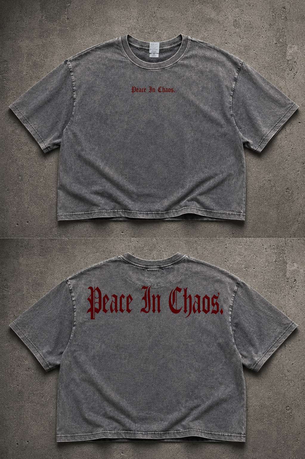 Peace In Chaos Grey Tee - Limited Collection