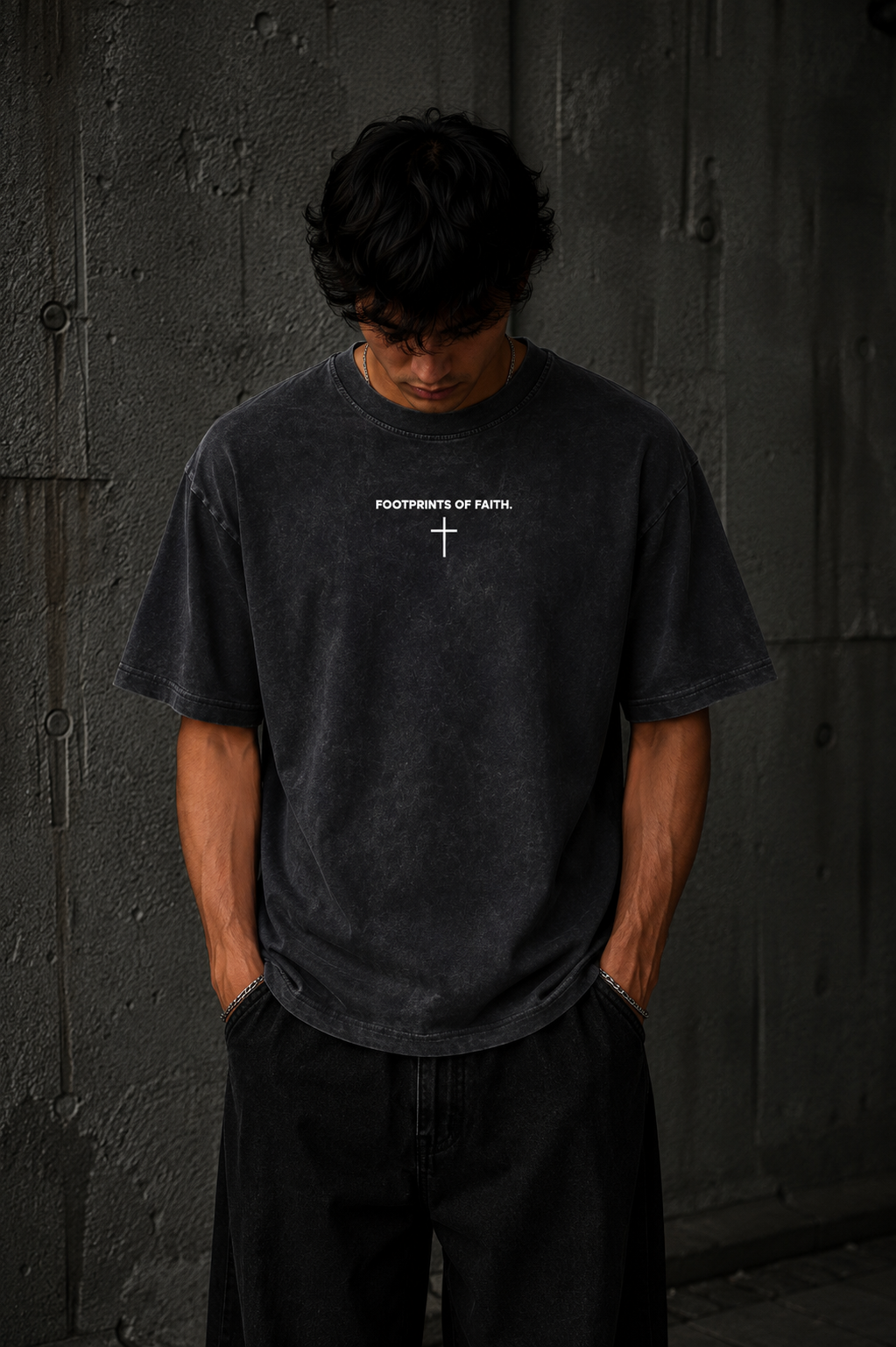 Acid Wash Tee - Black