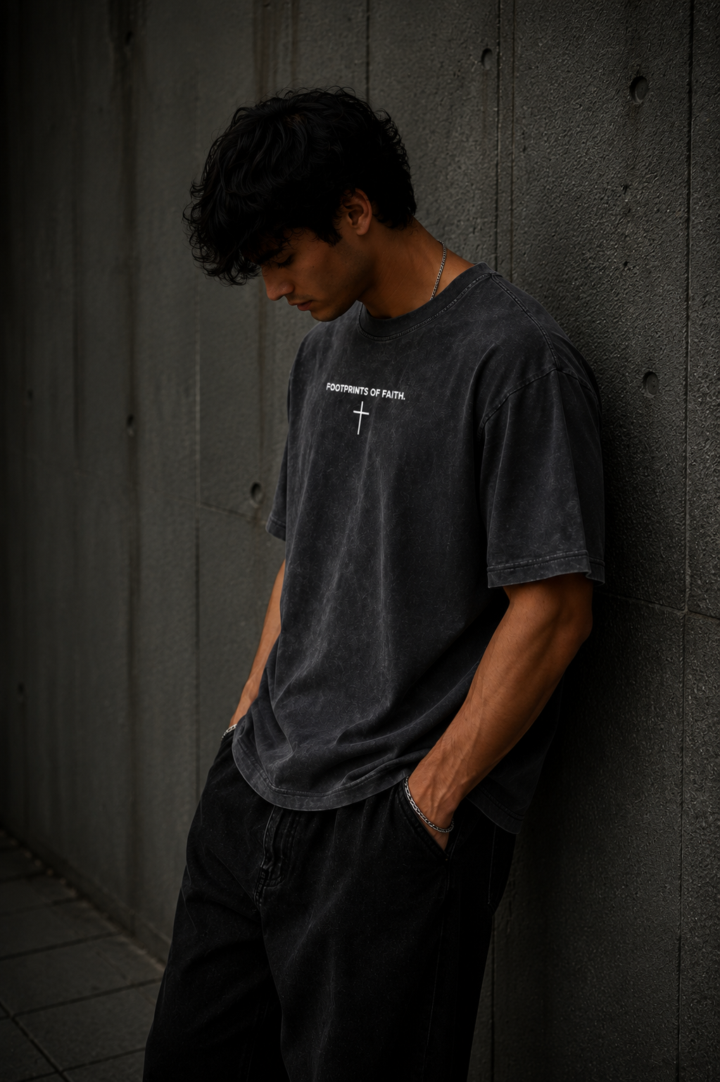 Acid Wash Tee - Black