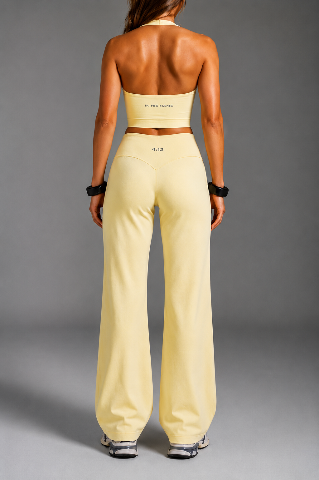 LEGGINGS + TOP IN HIS NAME SET - BUTTER YELLOW