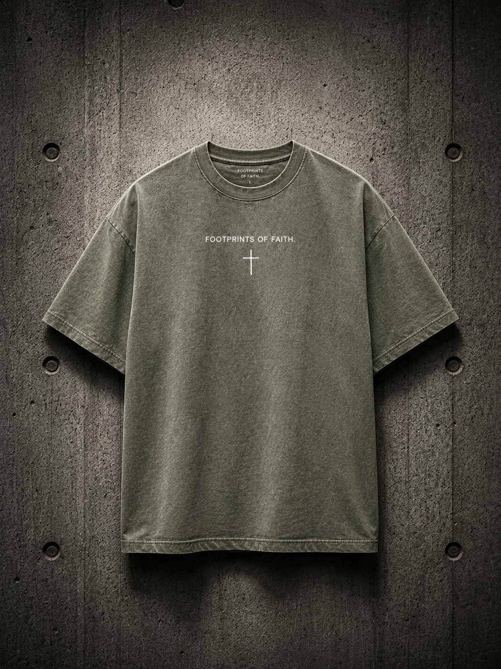ACID WASH T - OLIVE