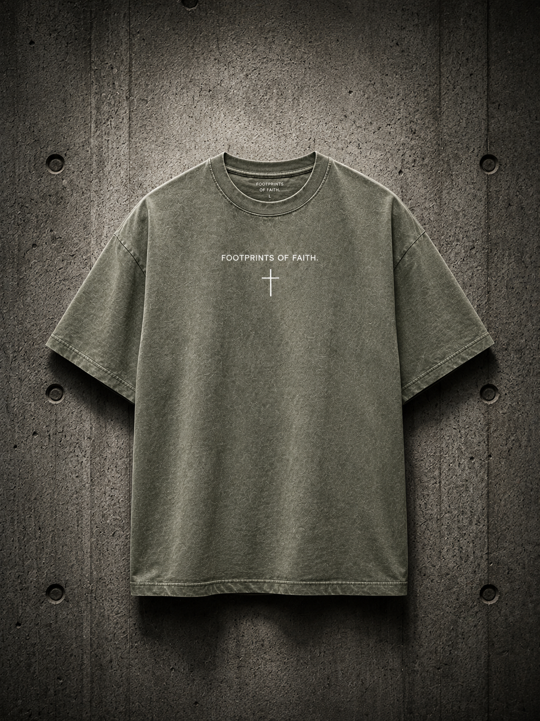 ACID WASH T - OLIVE