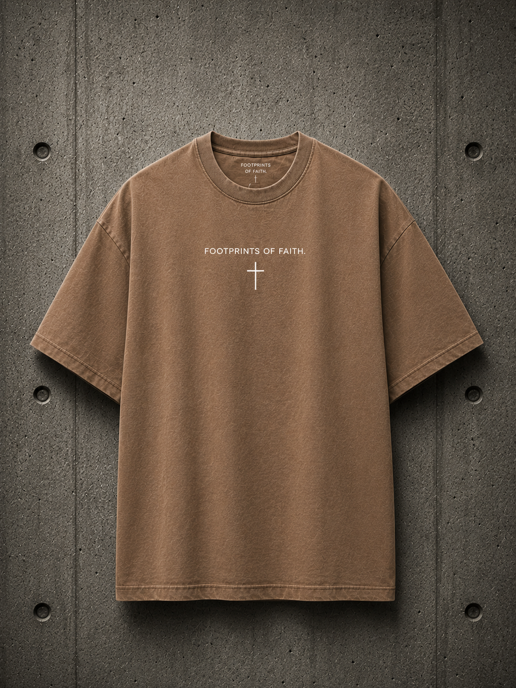 Acid Wash Tee - Brown