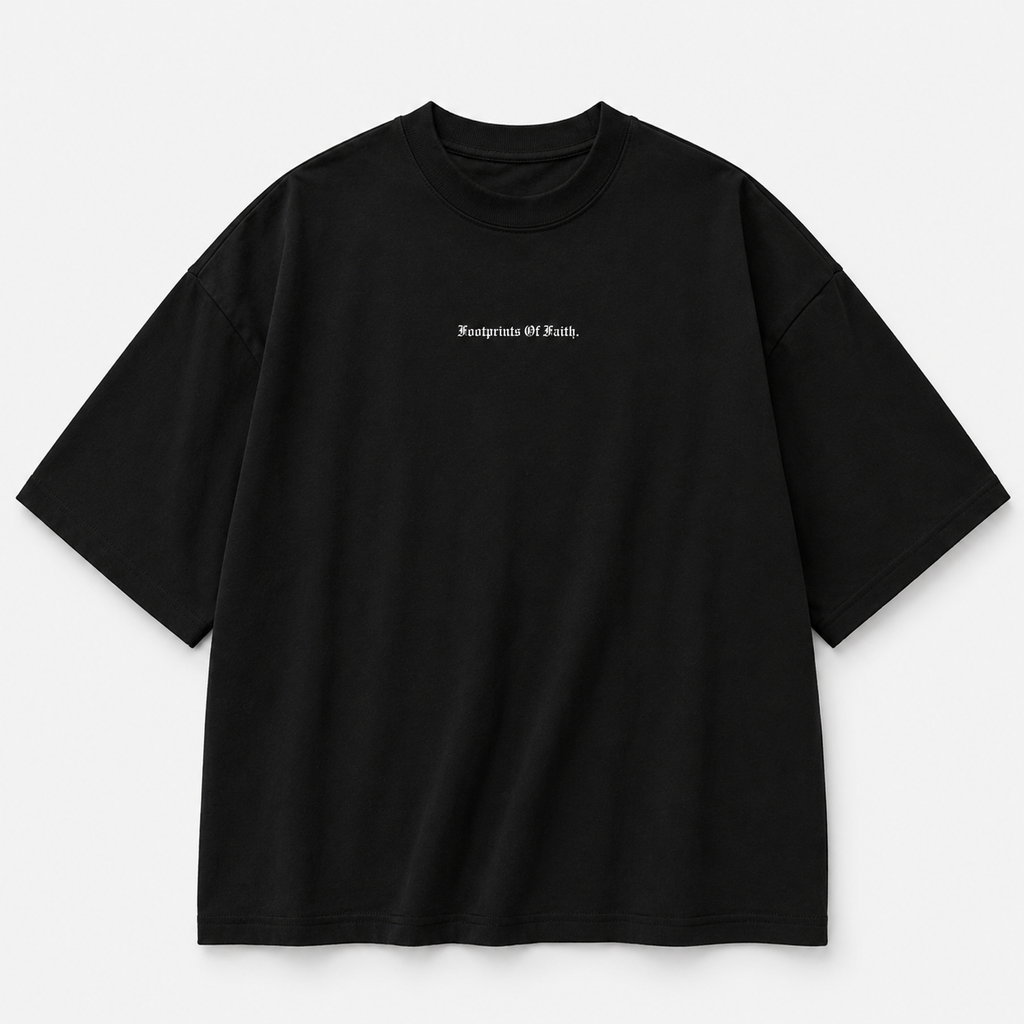 ''SAVED'' BY THE LORD BOXY TEE - BLACK