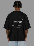 ''SAVED'' BY THE LORD BOXY TEE - BLACK