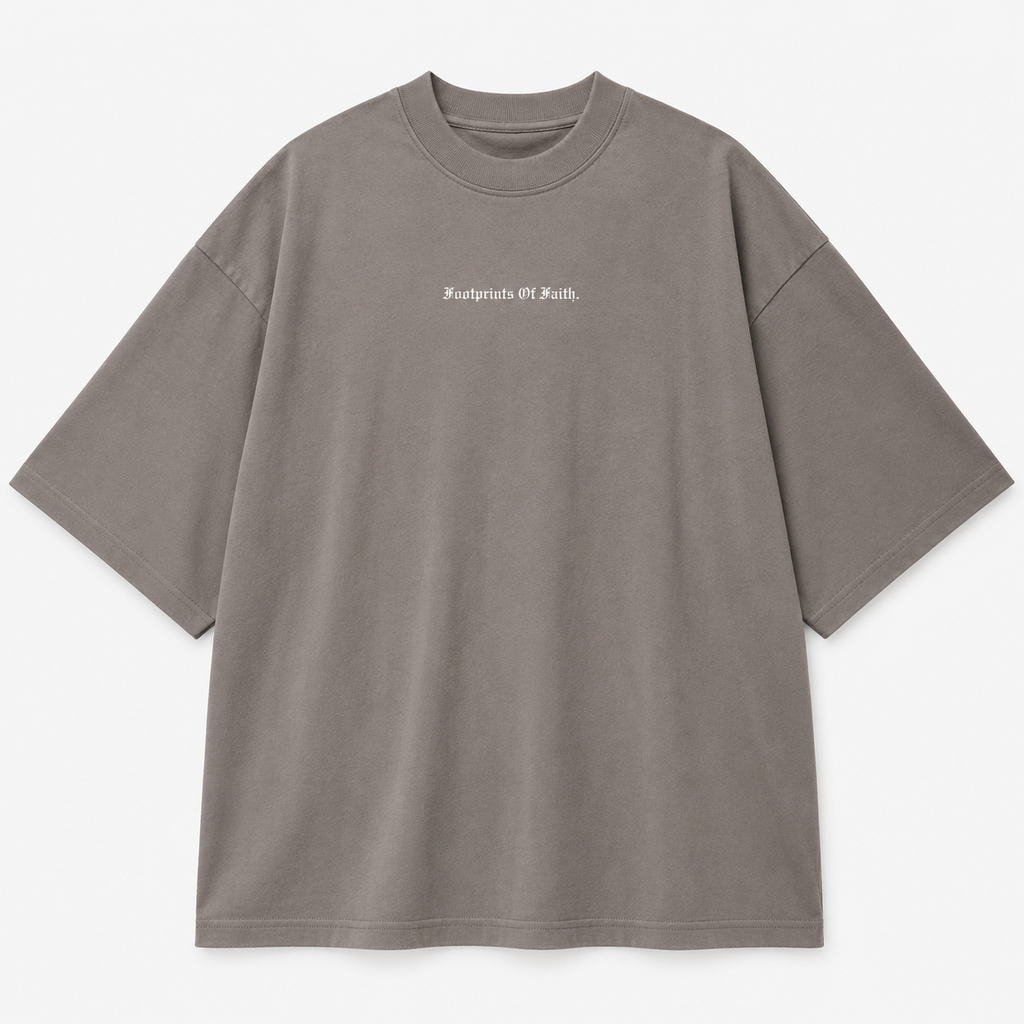 ''SAVED'' BY THE LORD BOXY TEE - SHADOW
