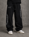 "SAVED" BY THE LORD BAGGY SWEATS -BLACK