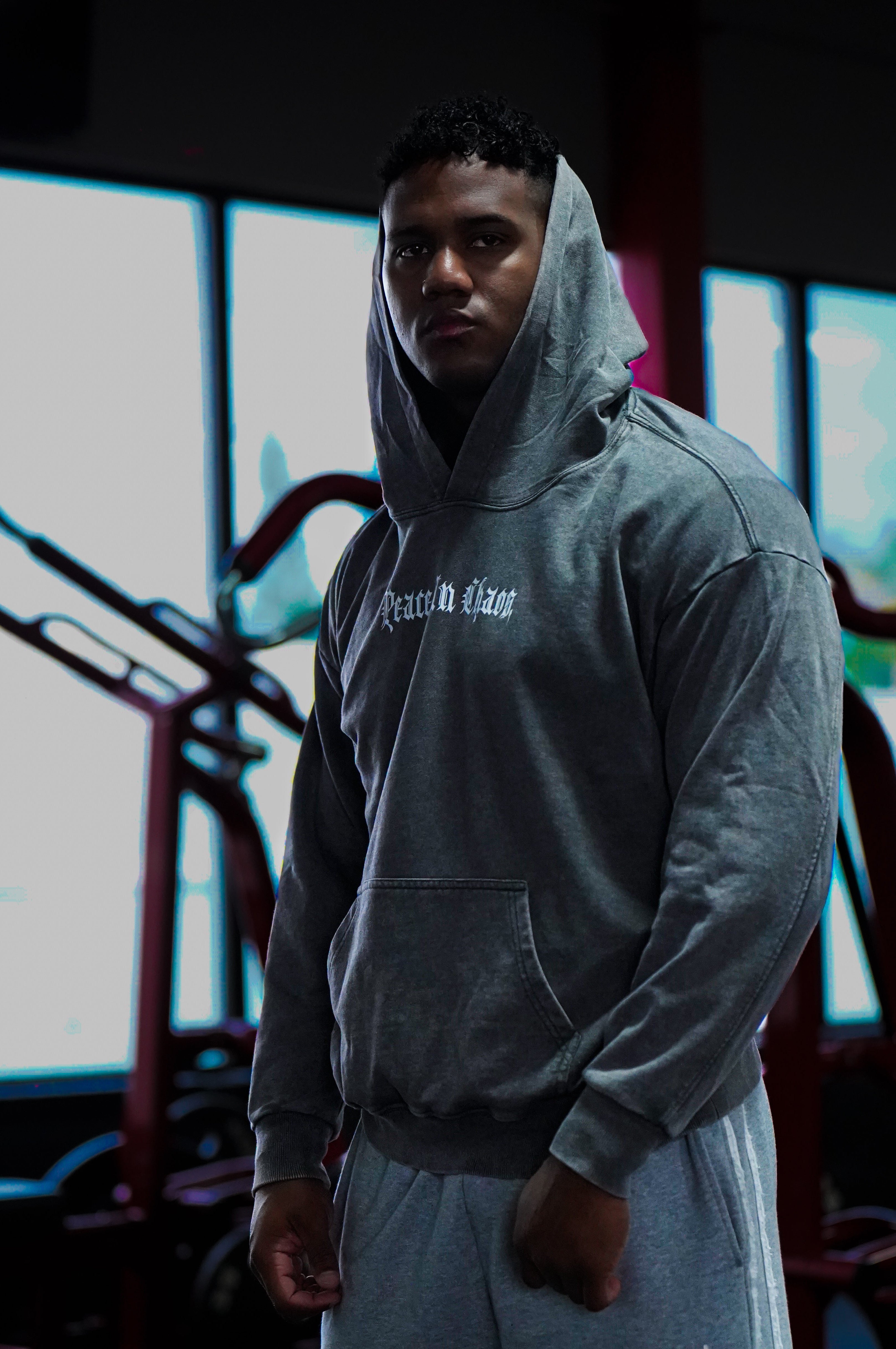 Peace In Chaos Cement Washed Hoodie - Limited Collection