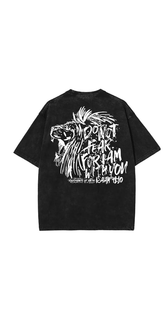 ISAIAH 41:10 ACID WASH OVERSIZED T - Black