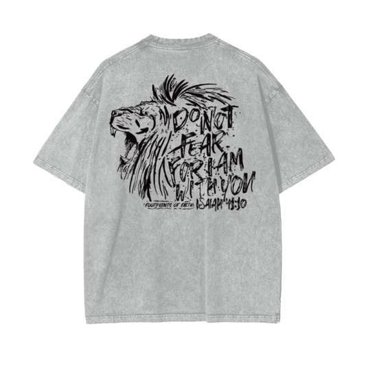 ISAIAH 41:10 ACID WASH OVERSIZED T - Grey