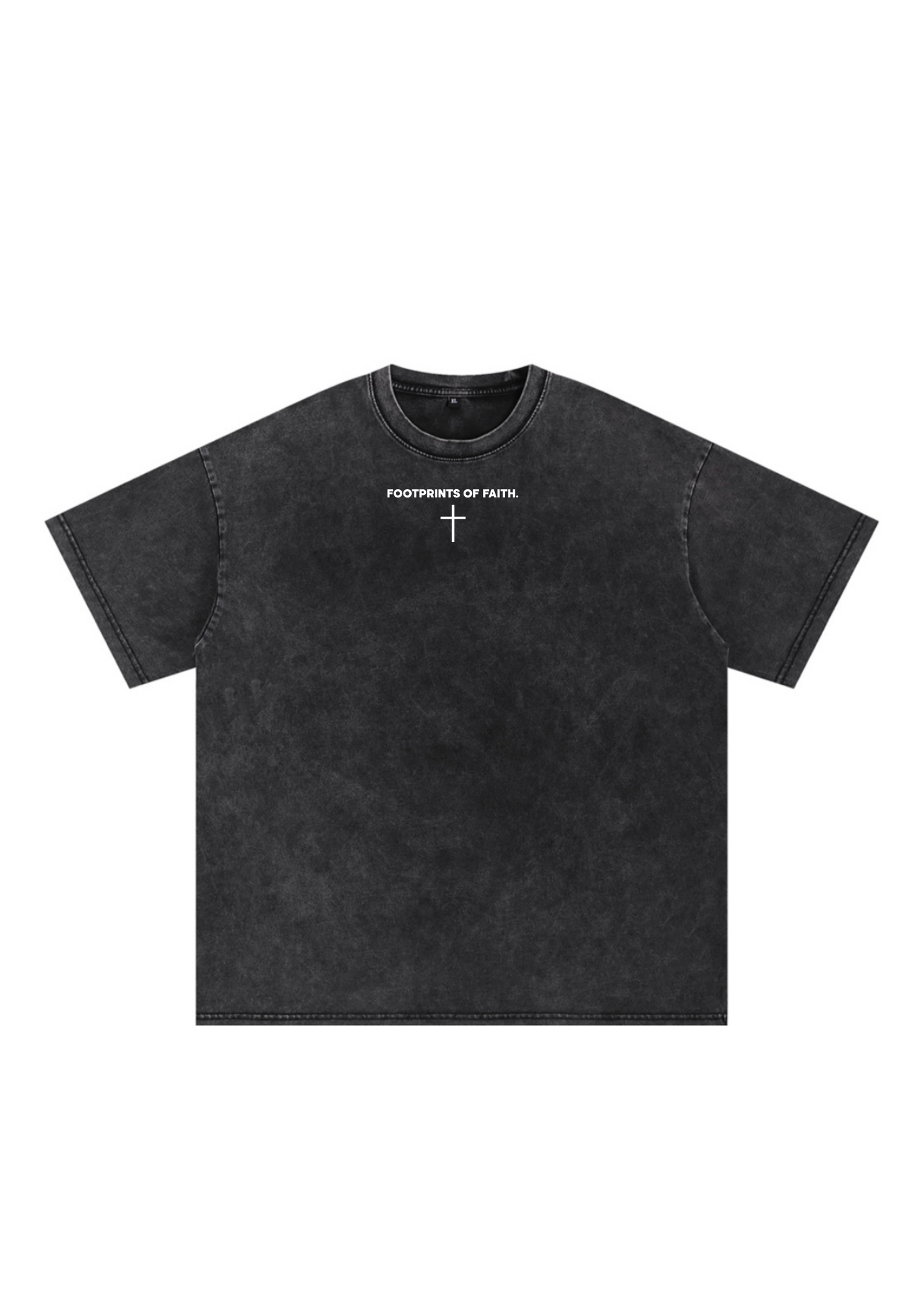 GOD IS GREAT OVERSIZED T-SHIRT - ACID WASH BLACK