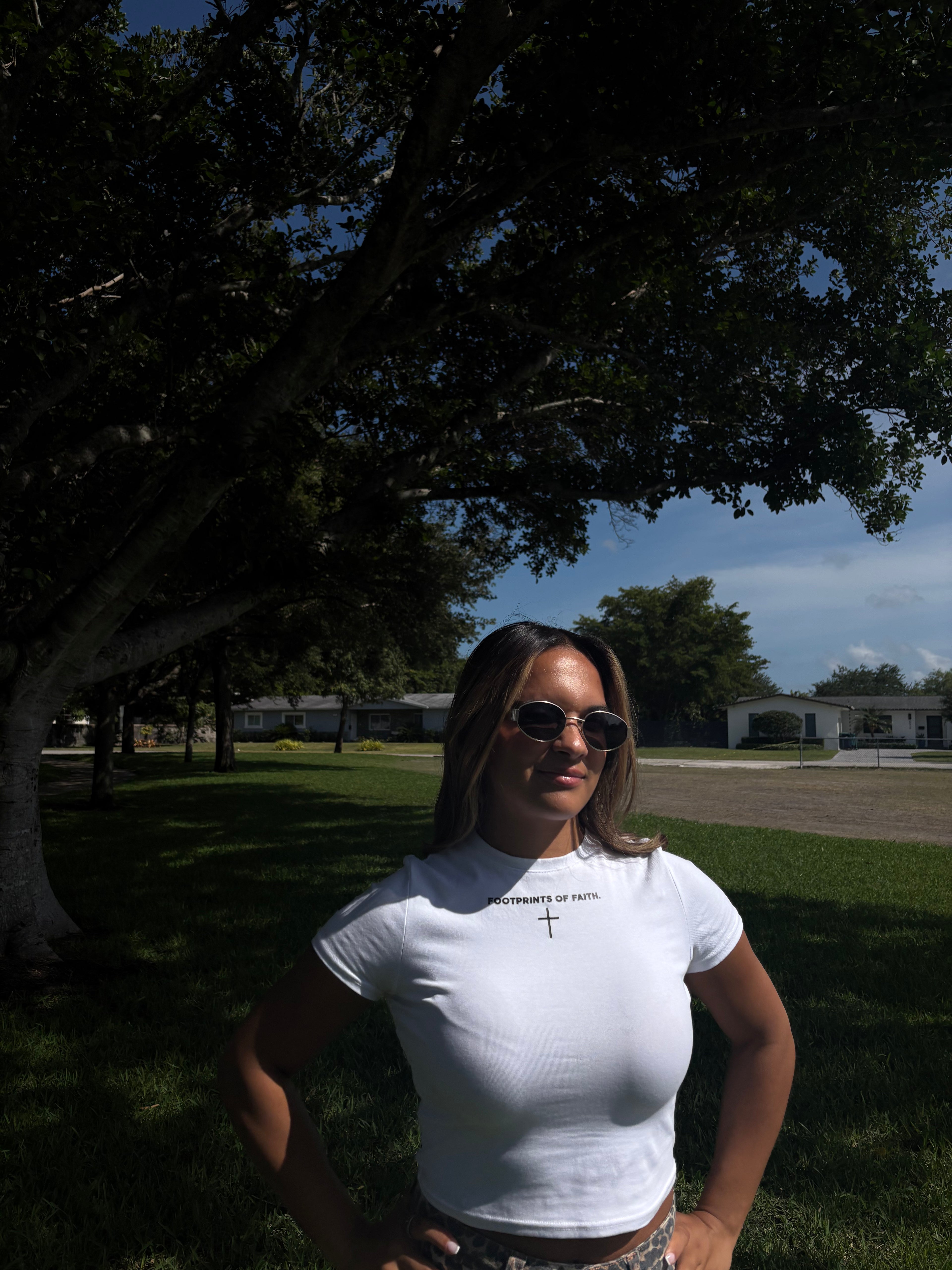 Ladies Baby Tee - White