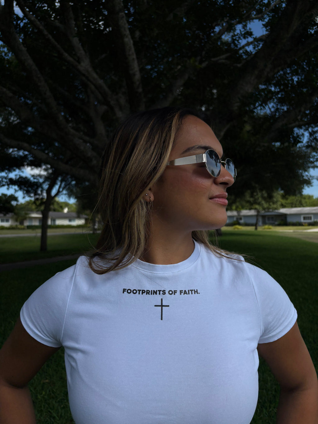 Ladies Baby Tee - White