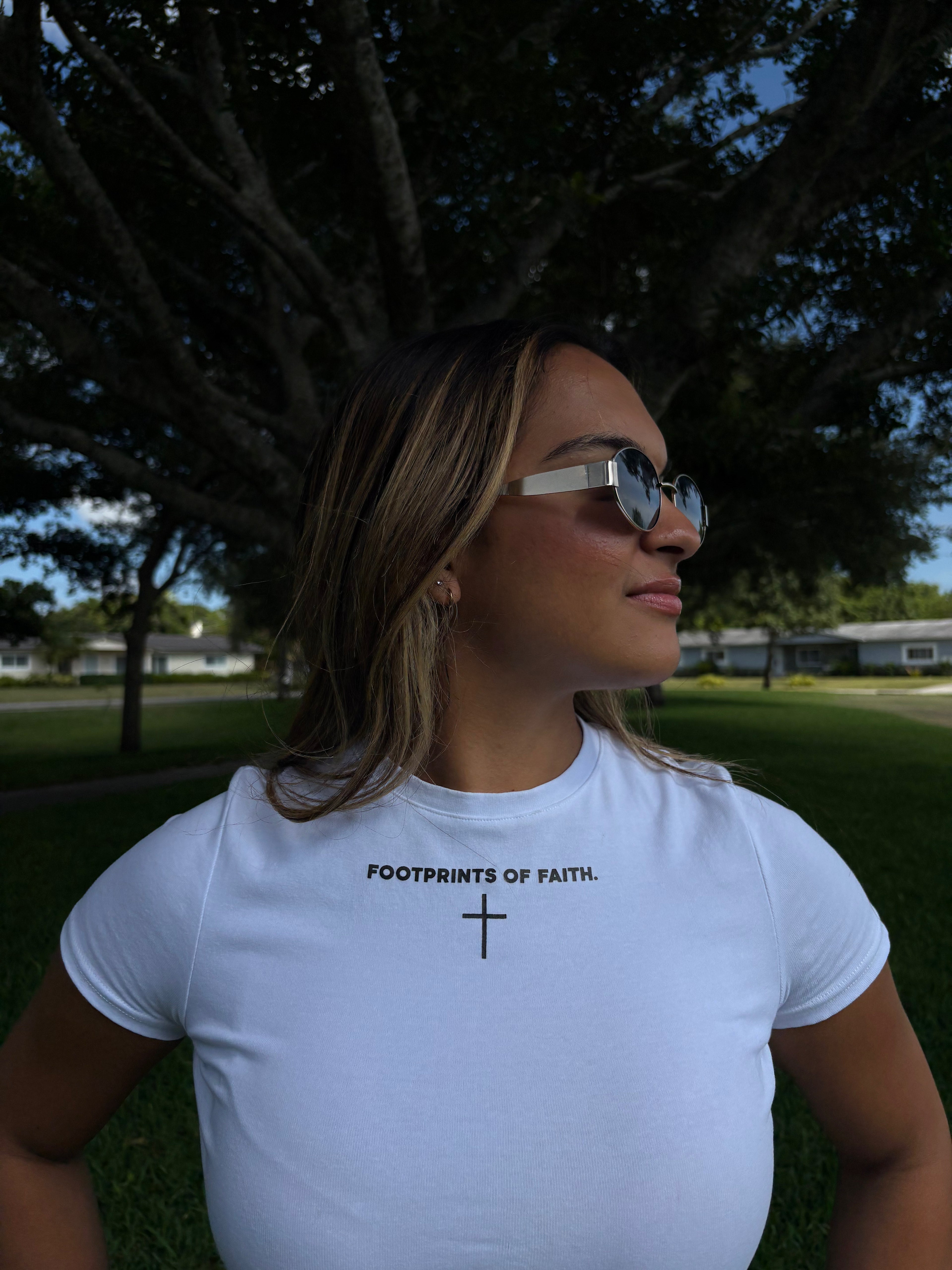 Ladies Baby Tee - White