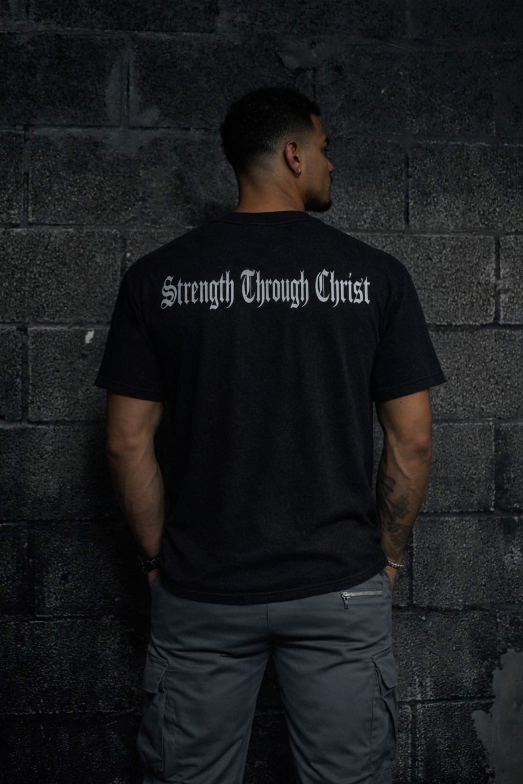 Strength Through Christ Tee - Black