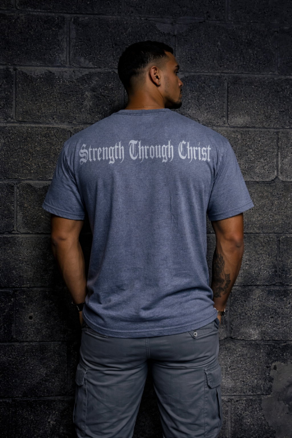 Strength Through Christ Tee - Grey