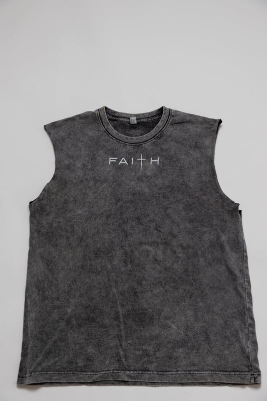 FAITH ACTIVEWEAR TANK - WASHED GREY