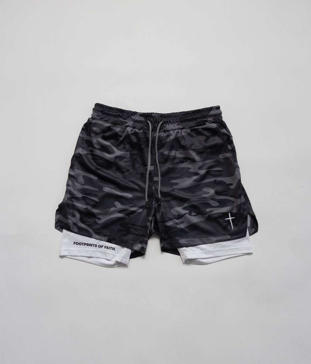 COMPRESSION SHORTS - CAMO GREY