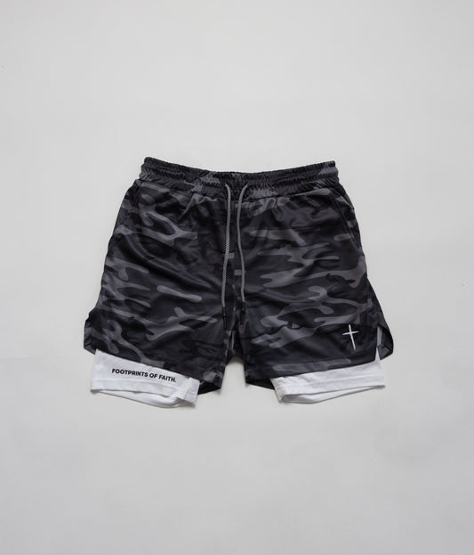 COMPRESSION SHORTS - CAMO GREY