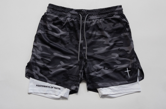 COMPRESSION SHORTS - CAMO GREY