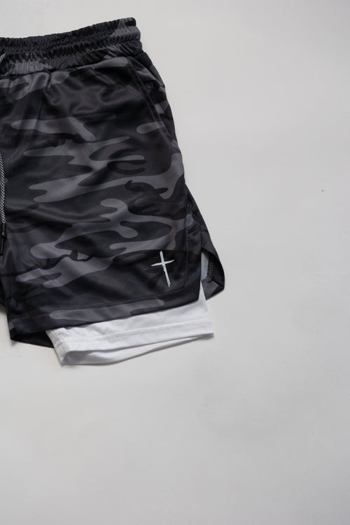 COMPRESSION SHORTS - CAMO GREY