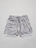 COMPRESSION SHORTS - WHITE CAMO