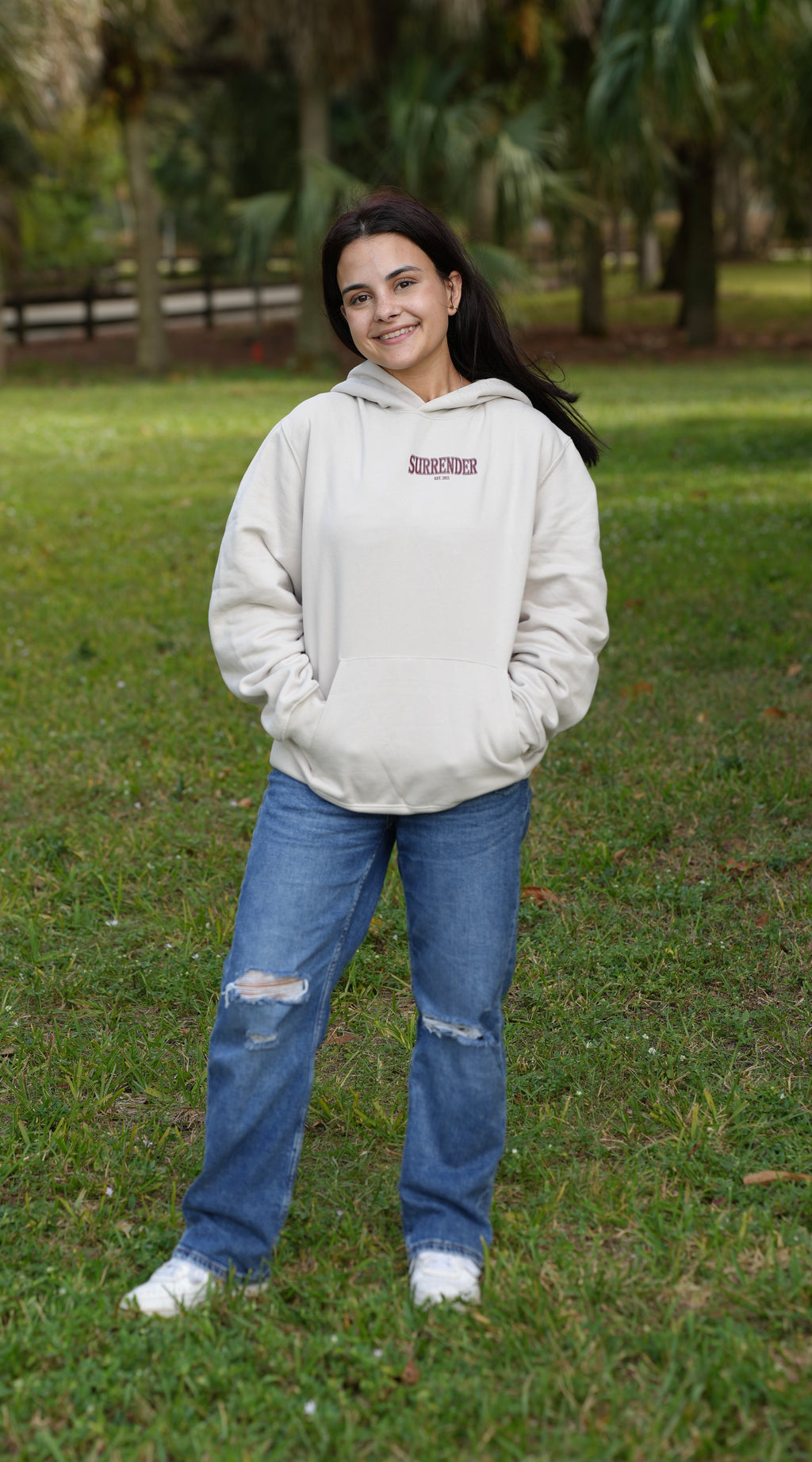 SURRENDER OVERSIZED HOODIE - TAN