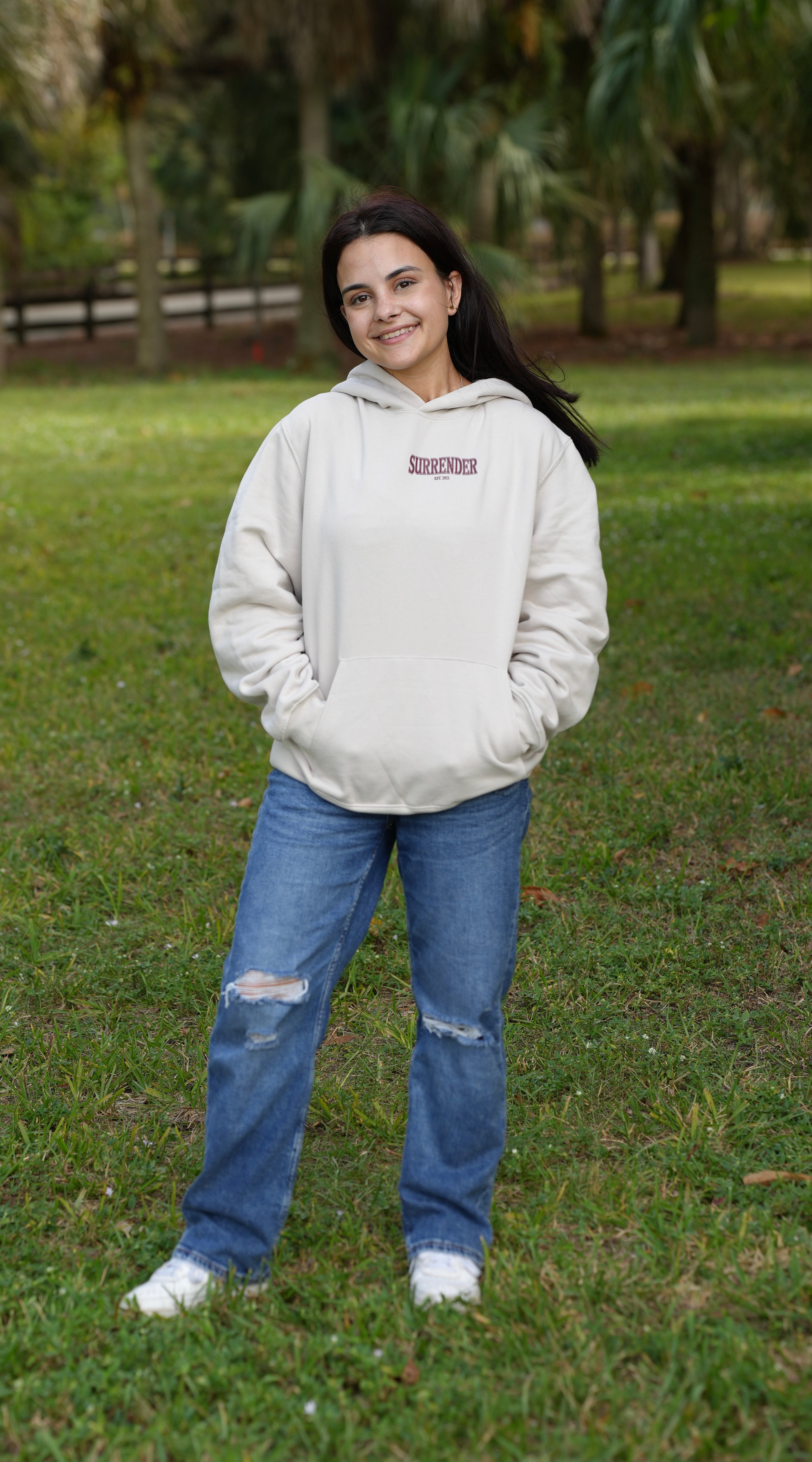 SURRENDER OVERSIZED HOODIE - TAN