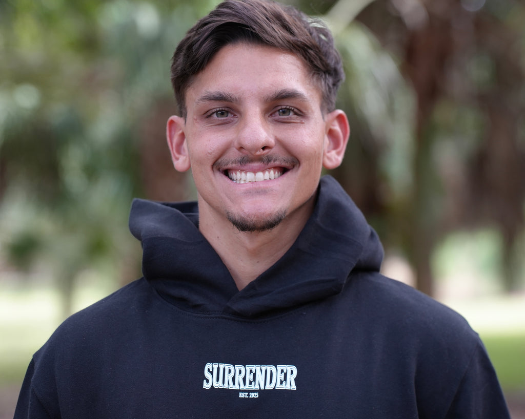 SURRENDER OVERSIZED HOODIE - BLACK
