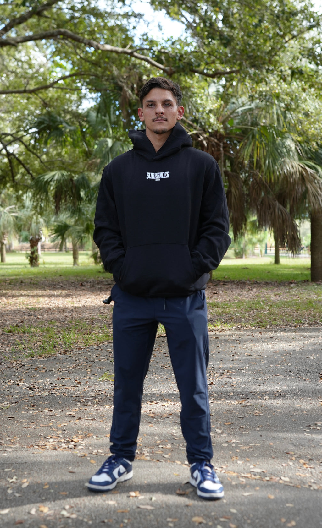 SURRENDER OVERSIZED HOODIE - BLACK