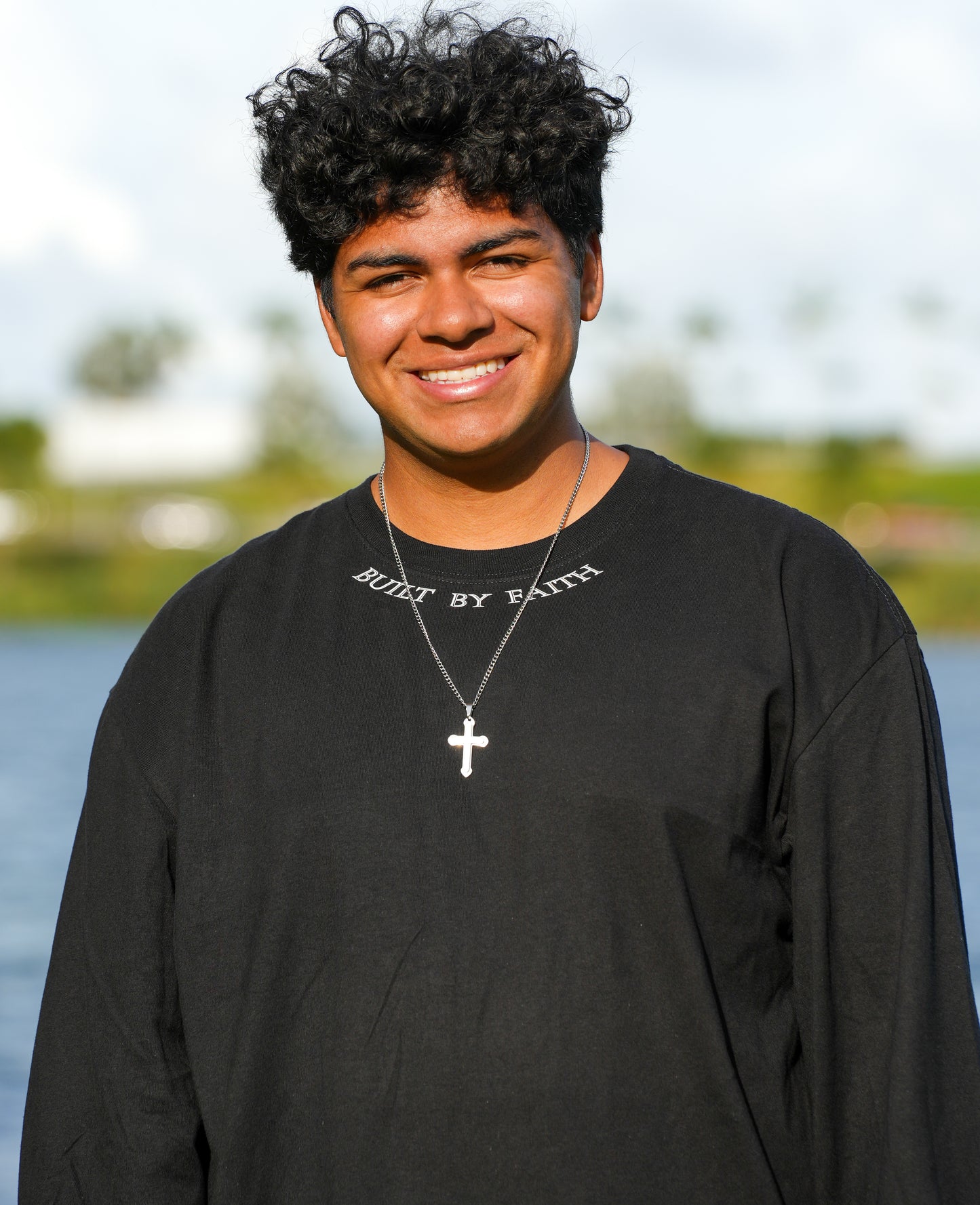 Built By Faith Relaxed Long Sleeve T - BLACK