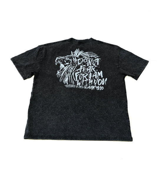 ISAIAH 41:10 ACID WASH OVERSIZED T - Black