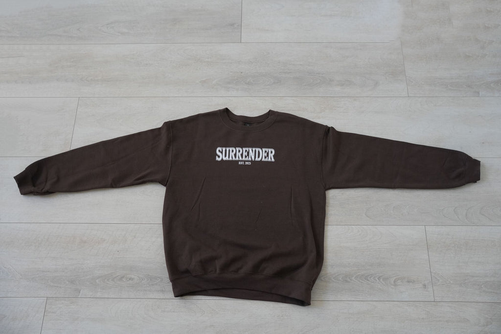 SURRENDER CREWNECK - COFFEE