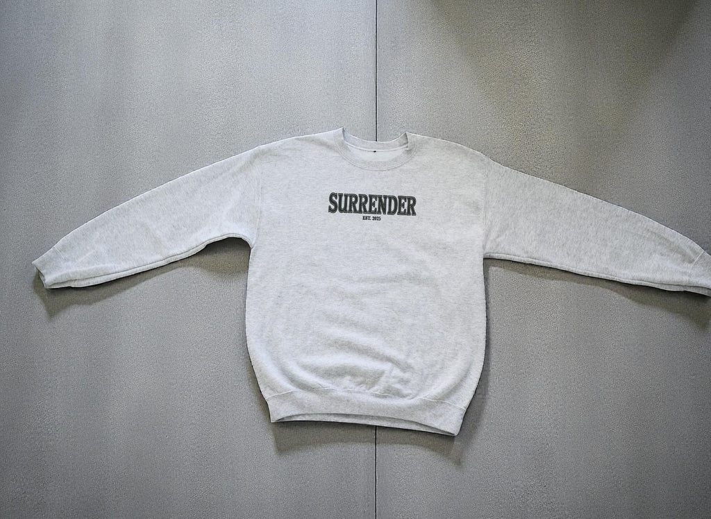 SURRENDER CREWNECK - HEATHER GREY