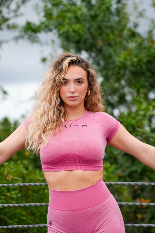 FAITH-INFUSED WORKOUT SET - PINK
