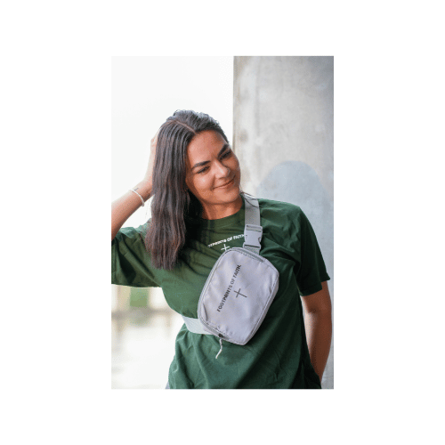 FAITH-INFUSED CROSSBODY BAG - GREY