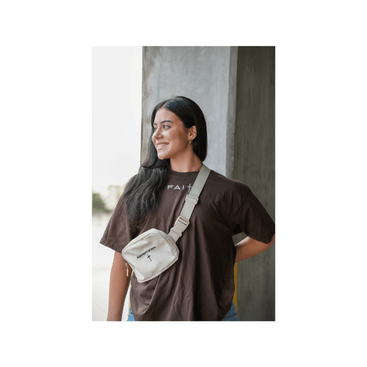 FAITH-INFUSED CROSSBODY BAG - TAN